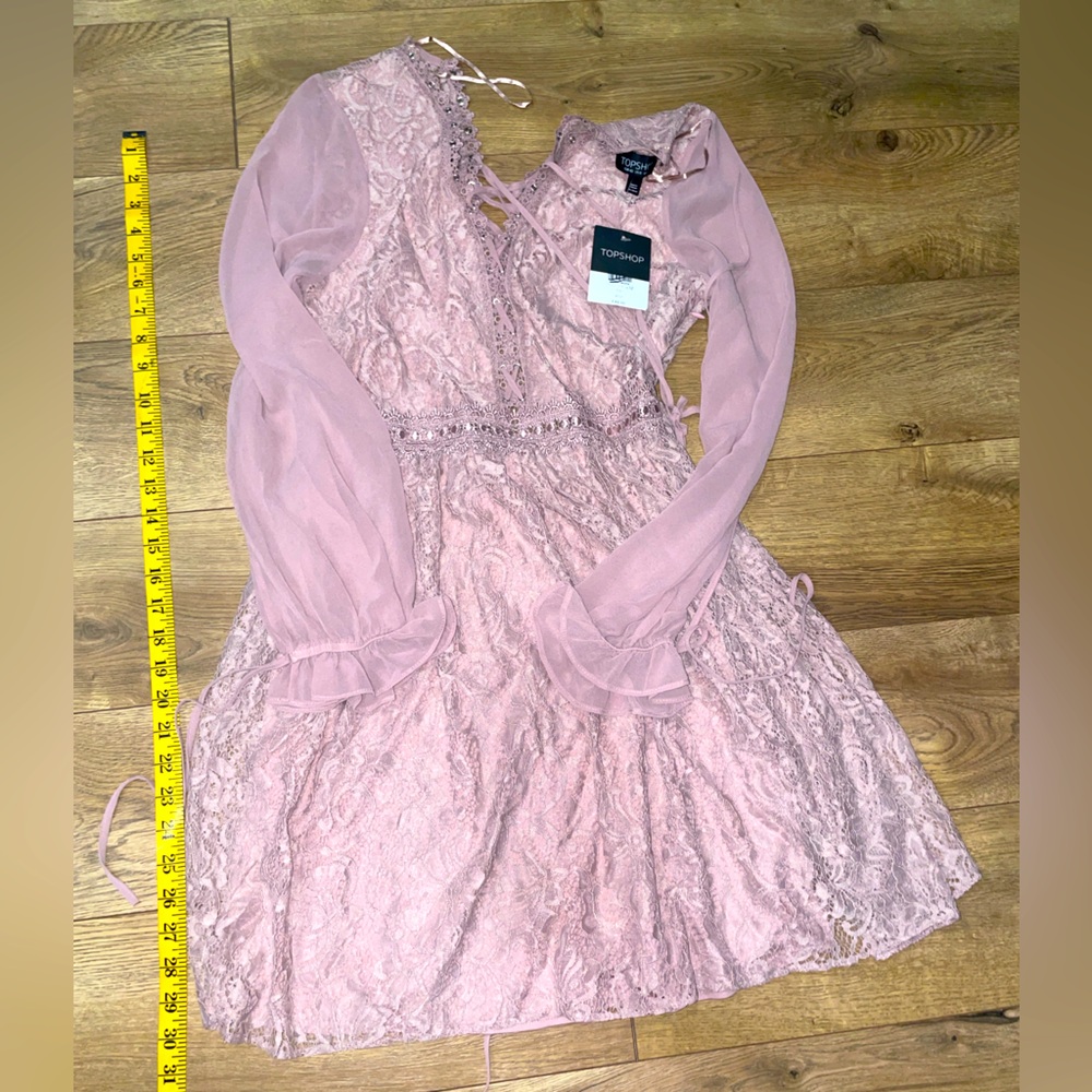 NEW NWT Topshop Pink Lace dress